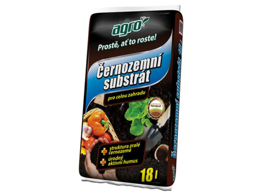Substrát černozemní pro celou zahradu 18 l, Agro