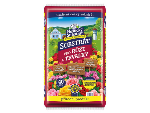 Hoštický substrát pro růže a trvalky 40 l