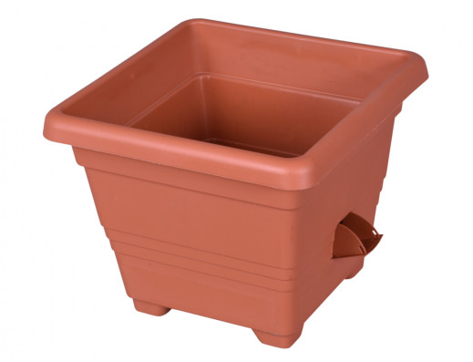 Květník BERGAMOT samozavlažovací plastový 25x25x20cm