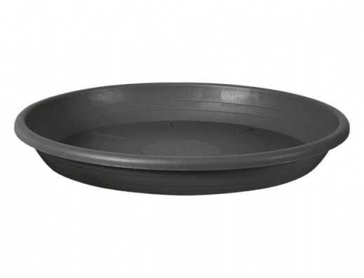 Podmiska pod květník CILINDRO plastová d25cm ŠEDÁ