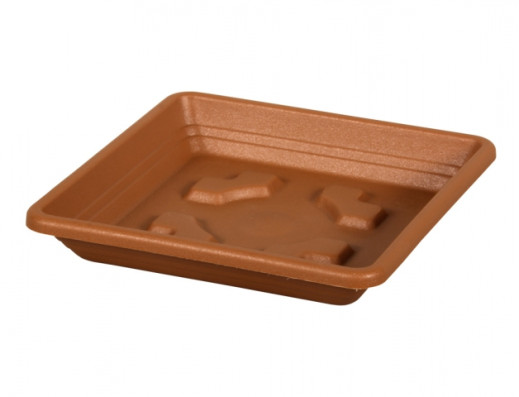 Podmiska pod květník QUADRATO plastová 20x20cm