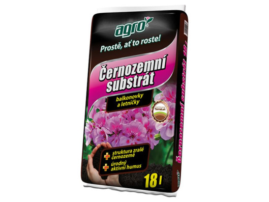 Substrát černozemní pro balkónové rostliny 18 l, Agro