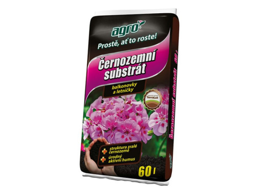 Substrát černozemní pro balkónové rostliny 60 l, Agro