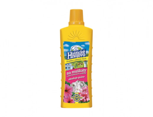 Hnojivo HOŠTICKÉ na muškáty s guánem 500ML