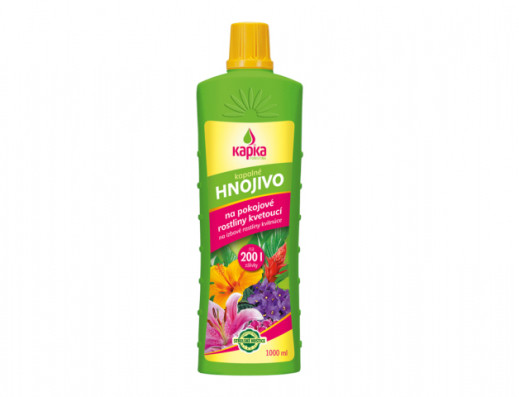 Hnojivo KAPKA na kvetoucí pokojové rostliny 1l