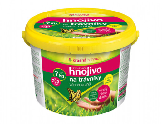 Hnojivo KRÁSNÁ ZAHRADA na trávník 7kg
