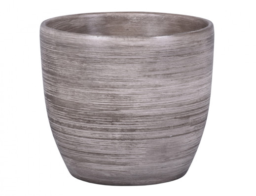 Obal na květník BORN GREY keramický matný d17x16cm