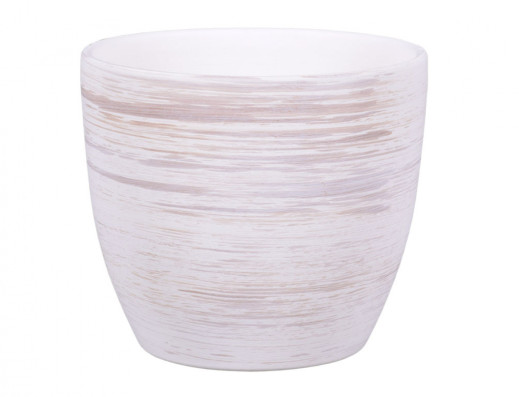 Obal na květník BORN WHITE keramický matný d12x12cm